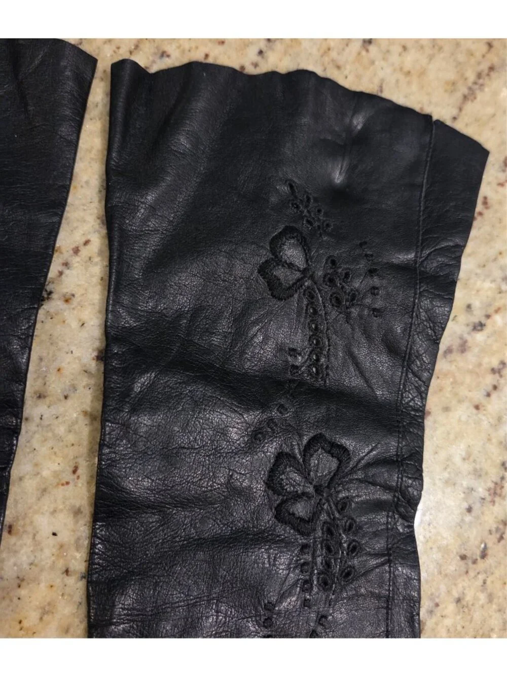 Vintage Womens Size S Black Leather Formal 12